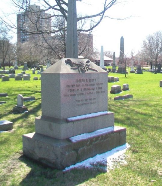JOSEPH R. SCOTT WAR MEMORIAL CEMETERY STONE