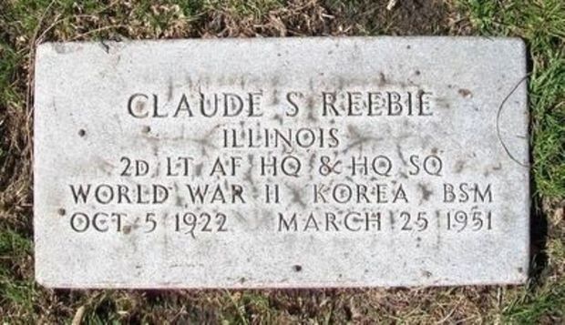 CLAUDE S REEBIE WAR MEMORIAL CEMETERY STONE
