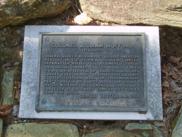 COLONEL WILLIAM WOFFORD MEMORIAL PLAQUE