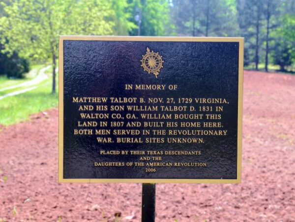 IN MEMORY OF MATTHEW TALBOT AND WILLIAM TALBOT MEMORIAL PLAQUE