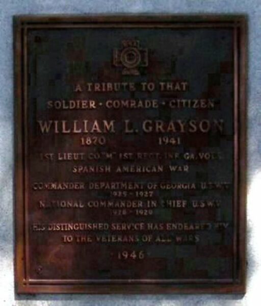 SAVANNAH’S SPANISH-AMERICAN WAR MEMORIAL PLAQUE B