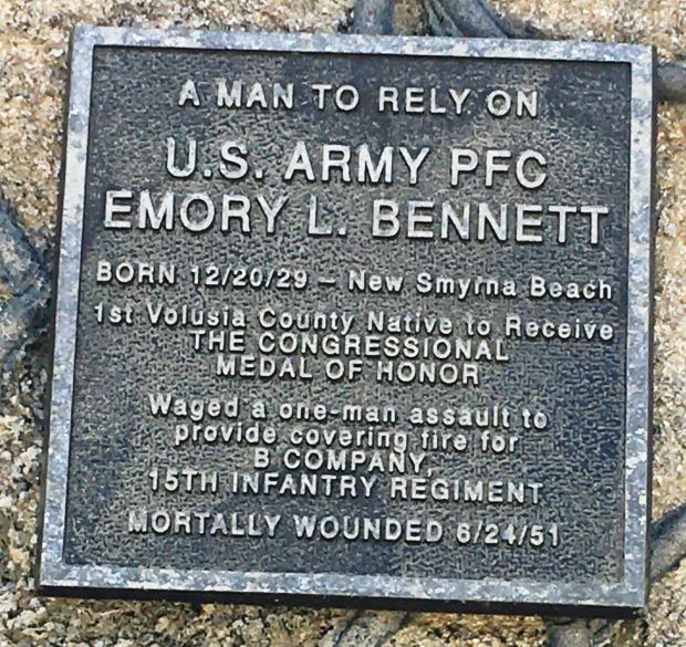 U.S. ARMY PFC EMORY L. BENNETT MEMORIAL PLAQUE