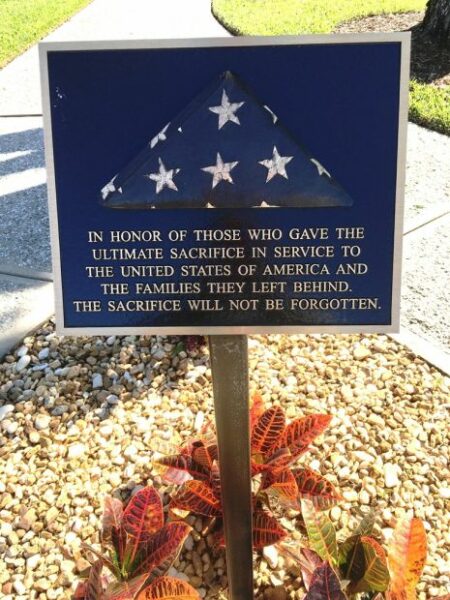 FLORIDA NATIONAL CEMETERY ULTIMATE SACRIFICE MEMORIAL PLAQUE