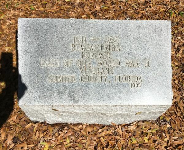 SUMTER COUNTY WORLD WAR II VETERANS MEMORIAL