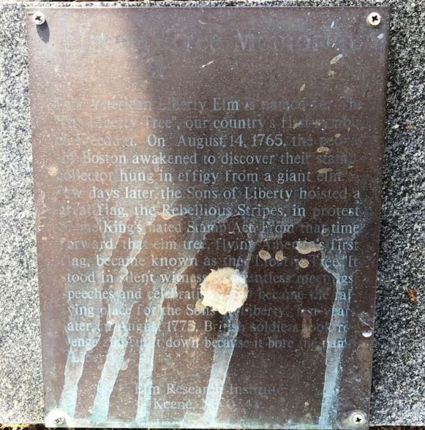 MILFORD LIBERTY TREE MEMORIAL PLAQUE