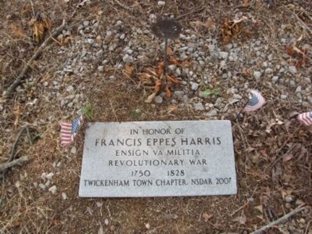 FRANCIS EPPES HARRIS REVOLUTIONARY WAR MEMORIAL TABLET