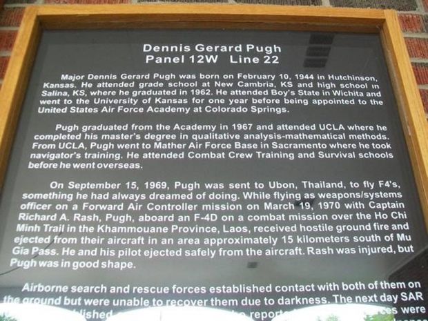 DENNIS GERARD PUGH WAR MEMORIAL PLAQUE