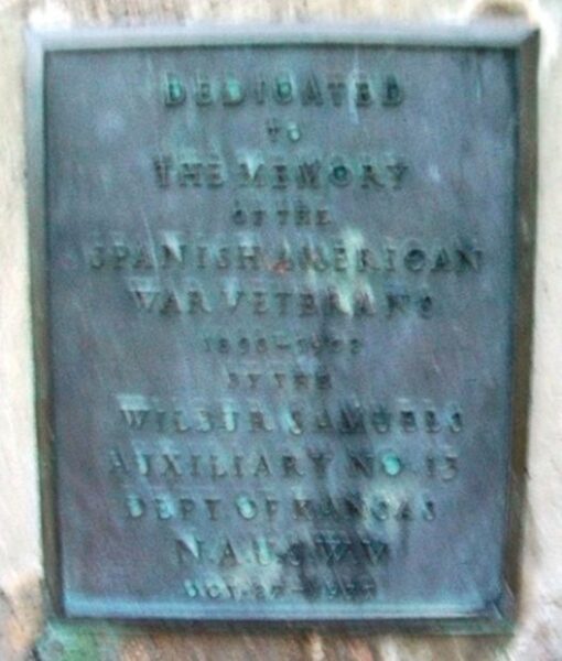 MANHATTAN SPANISH AMERICAN WAR VETERANS MEMORIAL PLAQUE