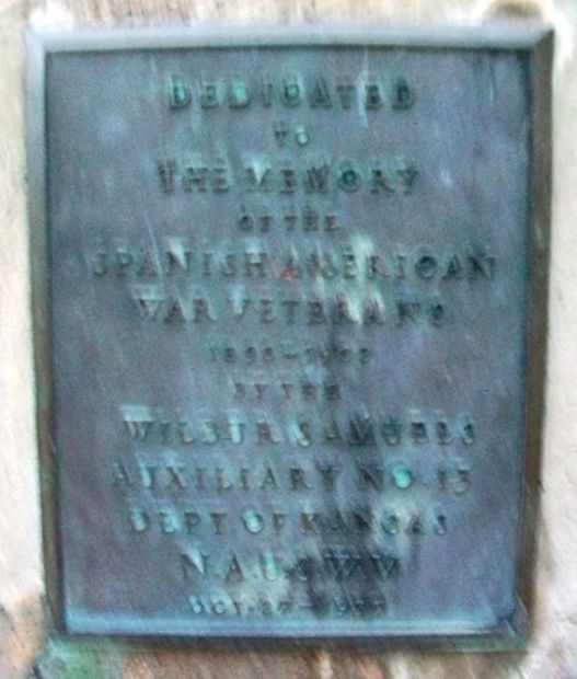 MANHATTAN SPANISH AMERICAN WAR VETERANS MEMORIAL PLAQUE