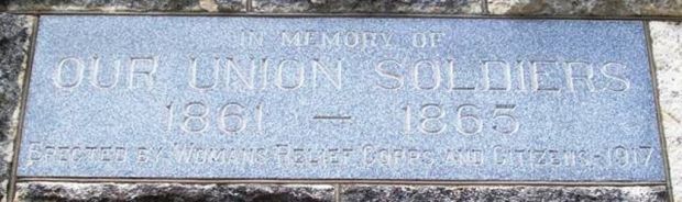 SUNSET CEMETERY CIVIL WAR MEMORIAL ARCH STONE