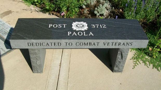 MIAMI COUNTY VETERANS MEMORIAL BENCH B