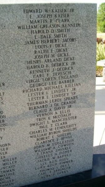 MIAMI COUNTY VETERANS MEMORIAL STONE P