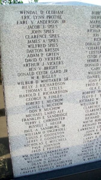 MIAMI COUNTY VETERANS MEMORIAL STONE M