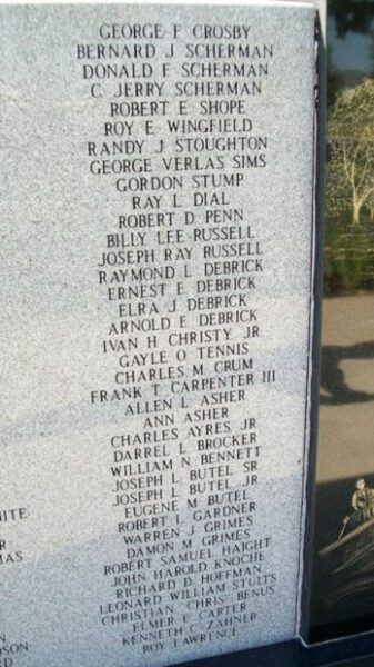 MIAMI COUNTY VETERANS MEMORIAL STONE L
