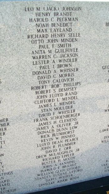 MIAMI COUNTY VETERANS MEMORIAL STONE J
