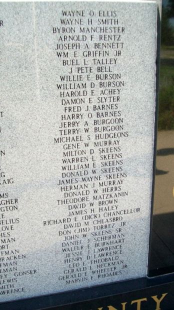 MIAMI COUNTY VETERANS MEMORIAL STONE I