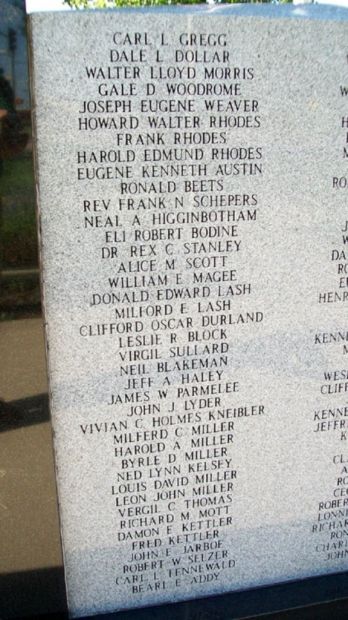 MIAMI COUNTY VETERANS MEMORIAL STONE E