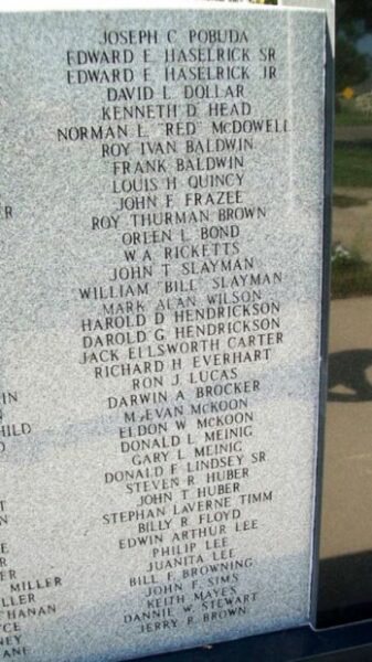 MIAMI COUNTY VETERANS MEMORIAL STONE D