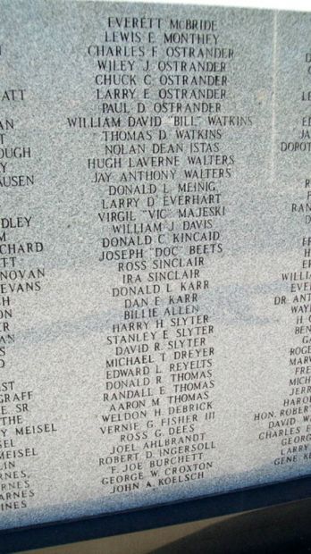 MIAMI COUNTY VETERANS MEMORIAL STONE B
