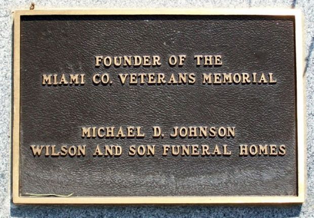 MIAMI COUNTY VETERANS MEMORIAL PLAQUE B