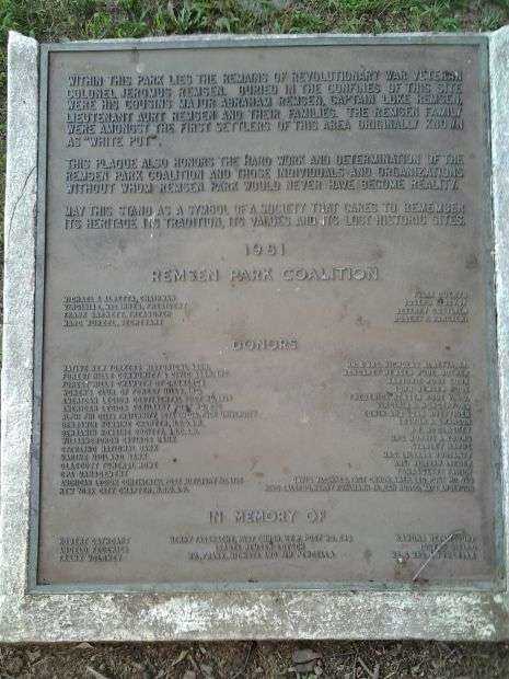 REMSEN MEMORIAL PARK PLAQUE