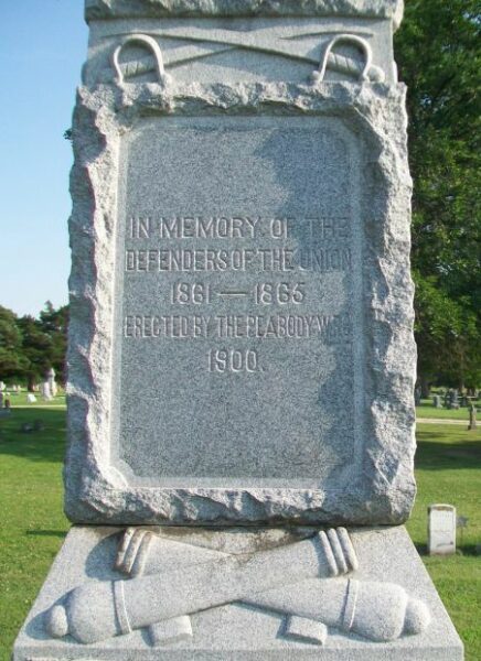 PRAIRIE LAWN CEMETERY CIVIL WAR MEMORIAL DEDICATION STONE