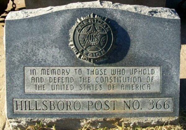 HILLSBORO POST NO. 366 VETERANS MEMORIAL