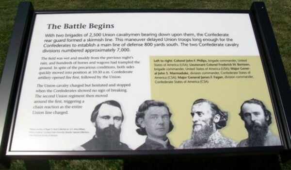 PLEASANTON THE BATTLE BEGINS MEMORIAL PANEL