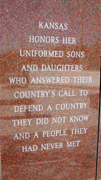 KANSAS KOREAN WAR VETERANS MEMORIAL STONE A