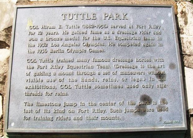 TUTTLE PARK MEMORIAL PLAQUE