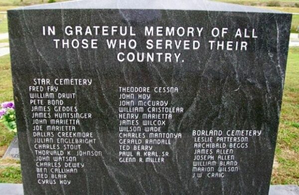 STAR CEMETERY AND BORLAND CEMETERY VETERANS MEMORIAL