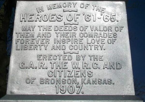 BRONSON CIVIL WAR MEMORIAL PLAQUE