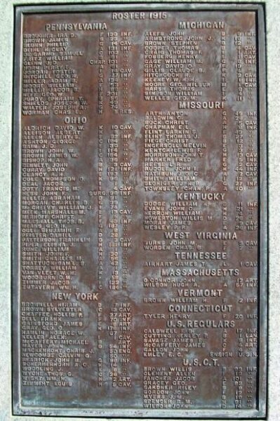 PAP THOMAS POST NO. 52 G.A.R. CIVIL WAR MEMORIAL PLAQUE D