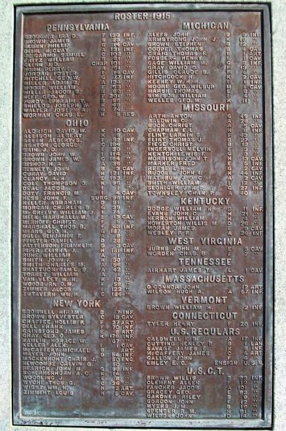 PAP THOMAS POST NO. 52 G.A.R. CIVIL WAR MEMORIAL PLAQUE D