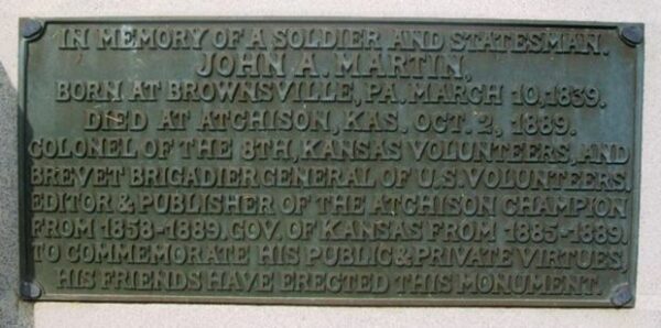 JOHN ALEXANDER MARTIN WAR MEMORIAL PLAQUE