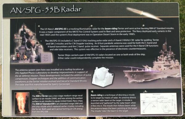AN/SPG-55B RADAR MEMORIAL PLAQUE