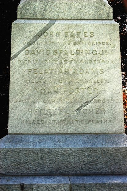 CHELMSFORD REVOLUTIONARY WAR MONUMENT SIDE C