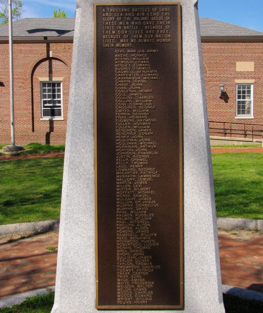 CHICOPEE WAR VETERANS MEMORIAL PLAQUE A