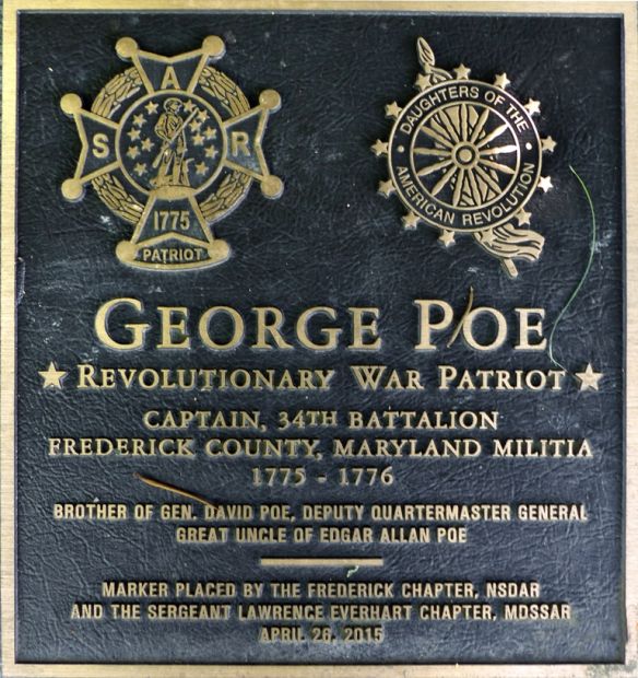 GEORGE POE REVOLUTIONARY WAR PATRIOT MEMORIAL PLAQUE