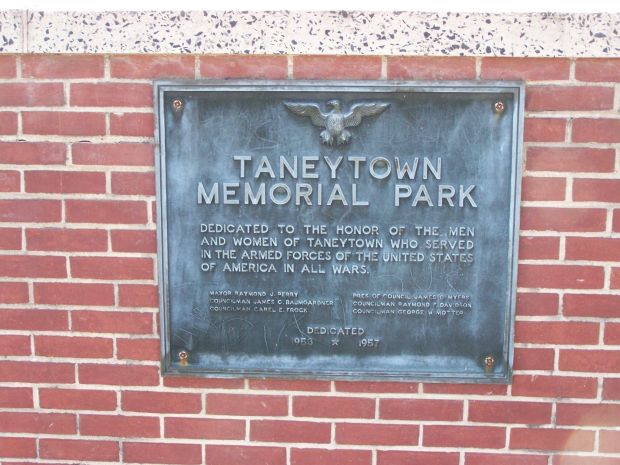 TANEYTOWN MEMORIAL PARK PLAQUE