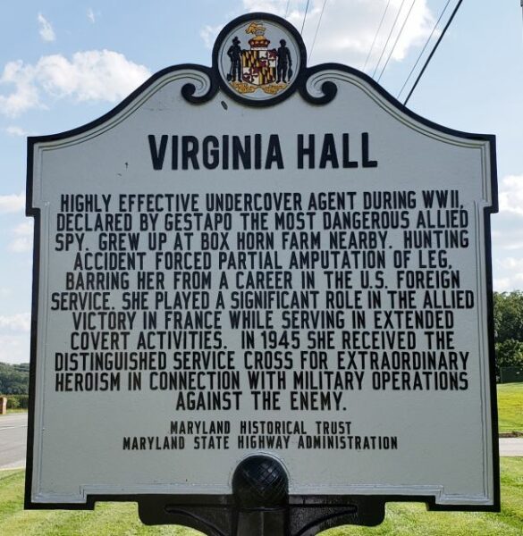 VIRGINIA HALL WAR MEMORIAL MARKER