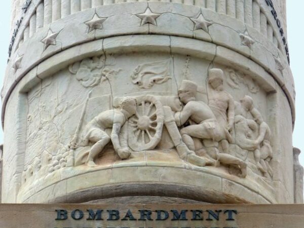 THE BATTLE MONUMENT STONE FRIEZE A