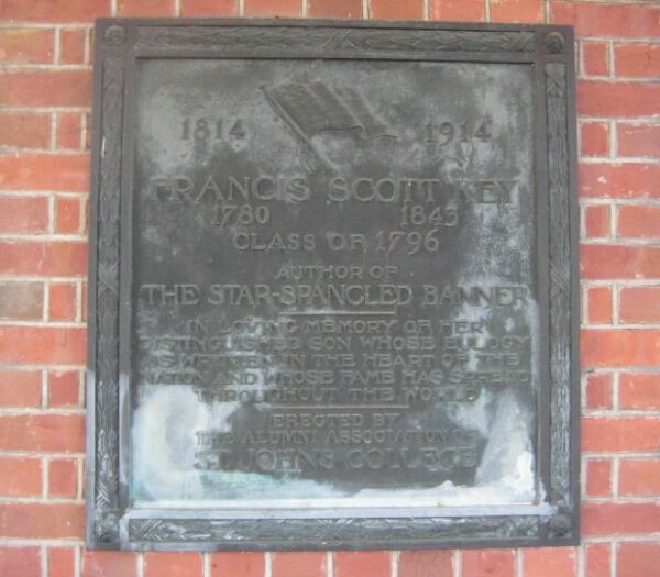 ANNAPOLIS FRANCIS SCOTT KEY MEMORIAL PLAQUE