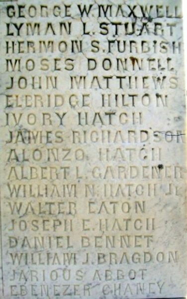 CITY OF WELLS CIVIL WAR MEMORIAL STONE B