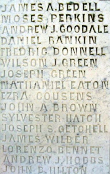 CITY OF WELLS CIVIL WAR MEMORIAL STONE A