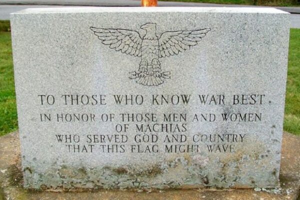 MACHIAS WAR VETERANS MEMORIAL