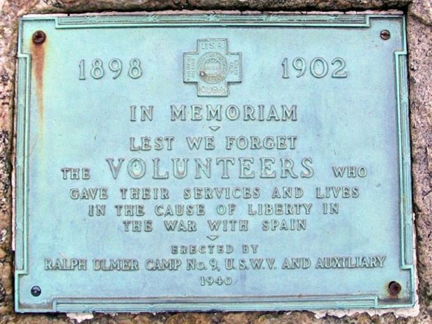 ROCKLAND SPANISH-AMERICAN WAR MEMORIAL PLAQUE