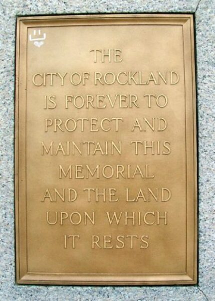 EDWIN LIBBY POST NO. 16 G.A.R. MEMORIAL FLAGPOLE PLAQUE D