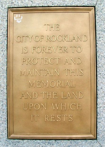 EDWIN LIBBY POST NO. 16 G.A.R. MEMORIAL FLAGPOLE PLAQUE D