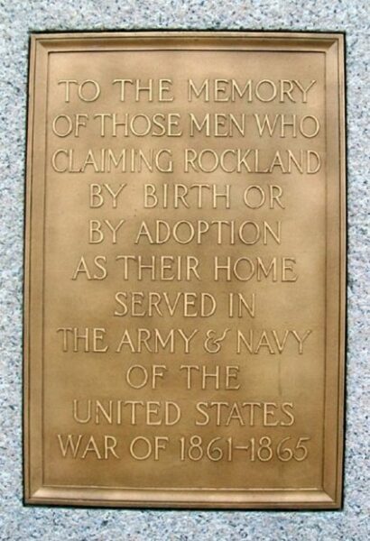 EDWIN LIBBY POST NO. 16 G.A.R. MEMORIAL FLAGPOLE PLAQUE A